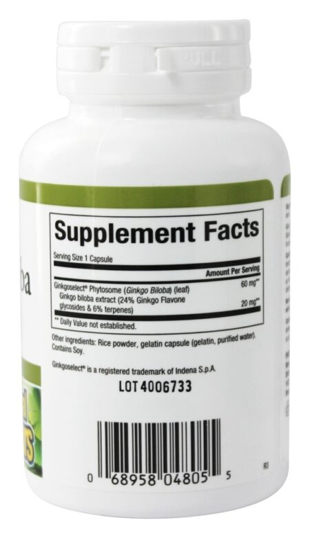 Absorção Reforçada de Phytosome de Ginkgo Biloba 60 mg. - Cápsulas 60 Natural Factors - Image 2