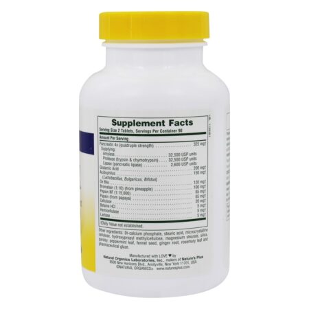 Ultra-Zyme - 180 Tablets Natures Plus - Image 2