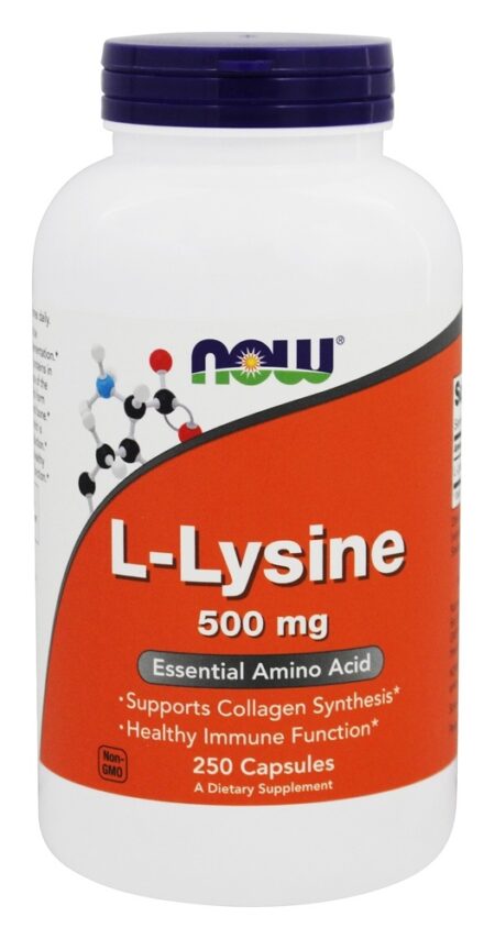 L-Lisina 500 mg. - Cápsulas 250 NOW Foods