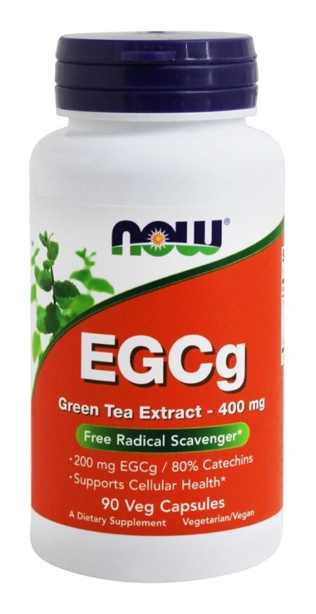 EGCg Suporte a Extrato de Chá Verde Antioxidante 400 mg. - Cápsulas vegetarianas 90 NOW Foods