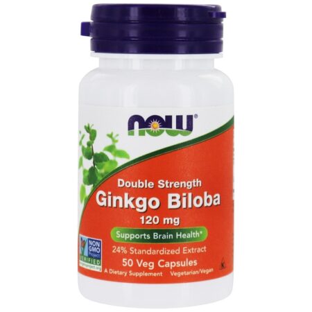 Dupla força de ginkgo biloba 120 mg . - 50 Cápsula (s) vegetal (s) NOW Foods