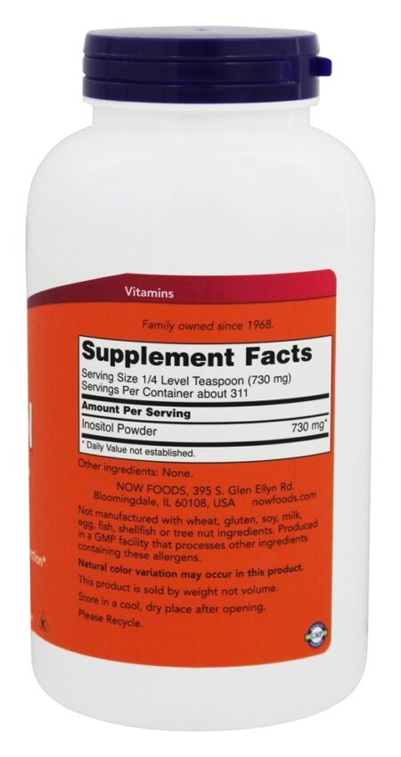 Inositol em Pó - 8 oz. NOW Foods - Image 2