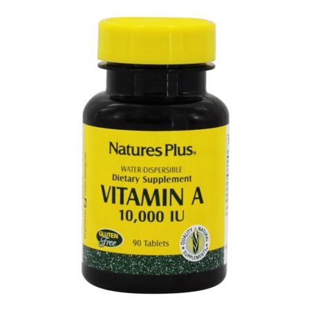 Vitamina A Dispersível em Água 10000 - 90 Tablets Natures Plus