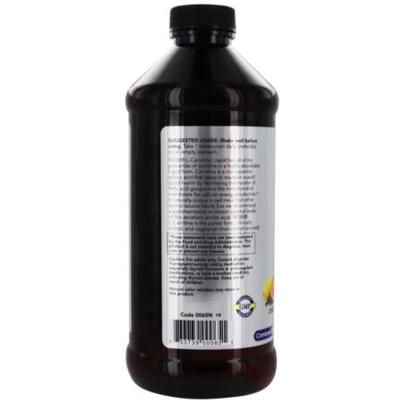 AGORA Sports Liquid L-Carnitina Sabor Cítrico 1000 mg. - 16 oz. NOW Foods - Image 3