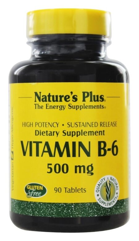 Liberação sustentada de vitamina B6 500 mg. - 90 Tablets Natures Plus