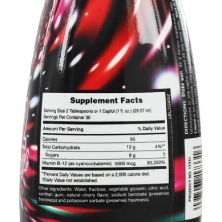 Liquilicious Shot-O-B12 Sabor Cereja 5000 mcg. - 30 fl. oz. Natures Plus - Imagem 2