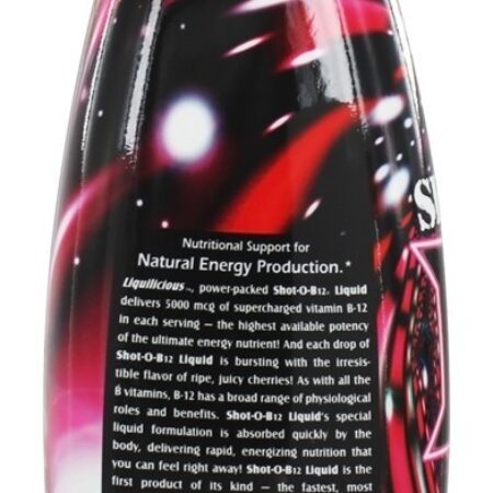 Liquilicious Shot-O-B12 Sabor Cereja 5000 mcg. - 30 fl. oz. Natures Plus - Imagem 4