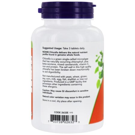 Chlorella 1000 mg. - 120 Tablets NOW Foods - Imagem 3