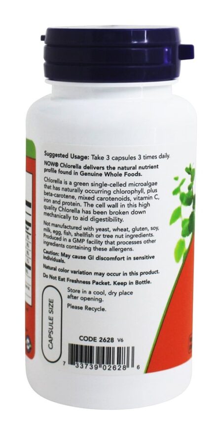 Chlorella 400 mg. - 100 Cápsula (s) vegetal (s) NOW Foods - Image 3