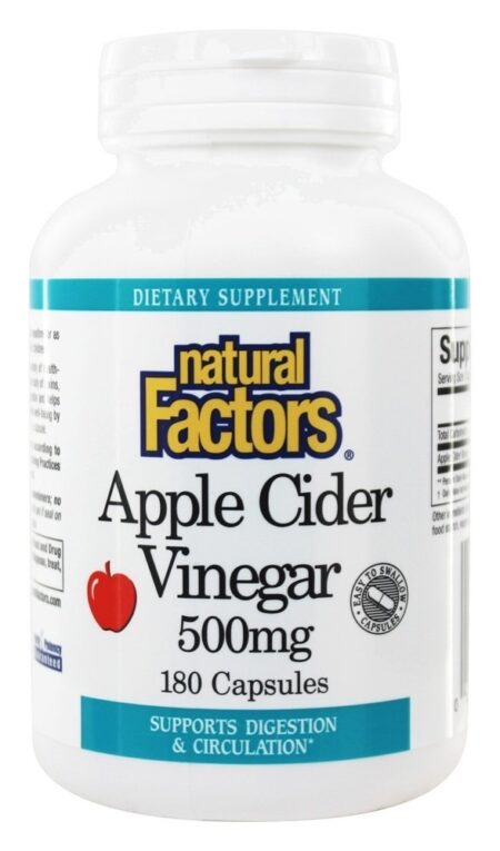 Vinagre de maçã 500 mg. - Cápsulas 180 Natural Factors