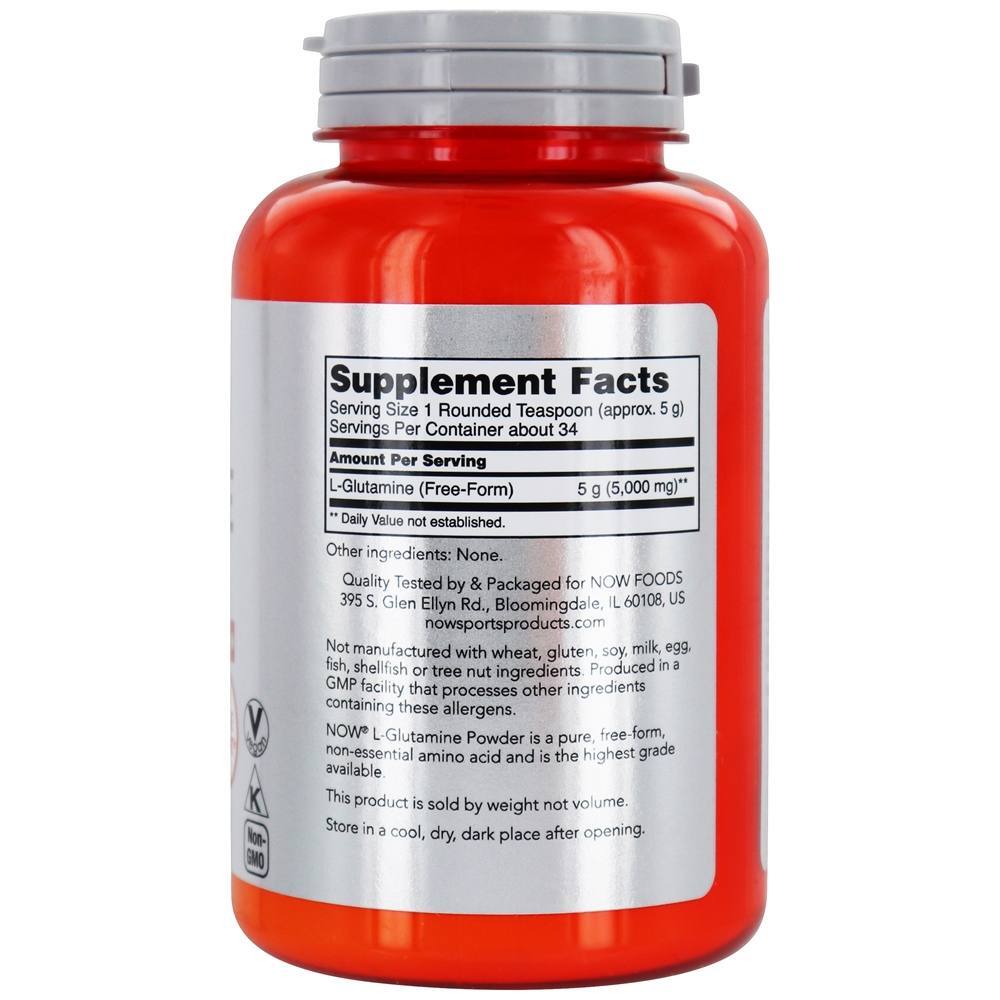 NOW Sports L-Glutamina em Pó - 6 oz. NOW Foods - Imagem 2