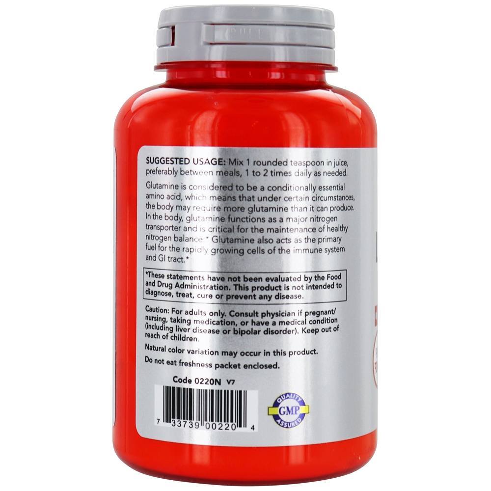 NOW Sports L-Glutamina em Pó - 6 oz. NOW Foods - Imagem 3