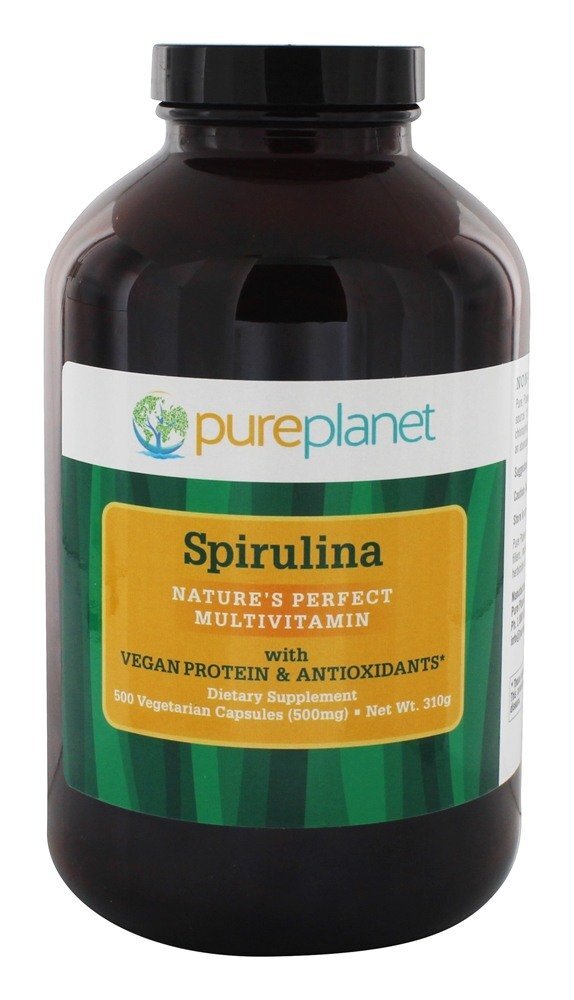 Spirulina 500 mg. - Cápsulas vegetarianas 500 Pure Planet