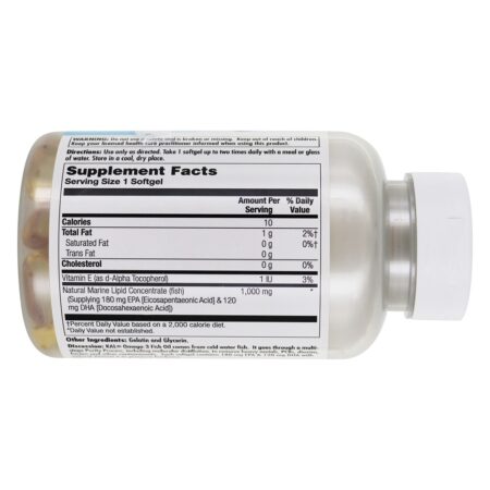 Omega - 3 Óleo de peixe destilado molecularmente 1000 mg . - 120 Softgels Kal - Image 2