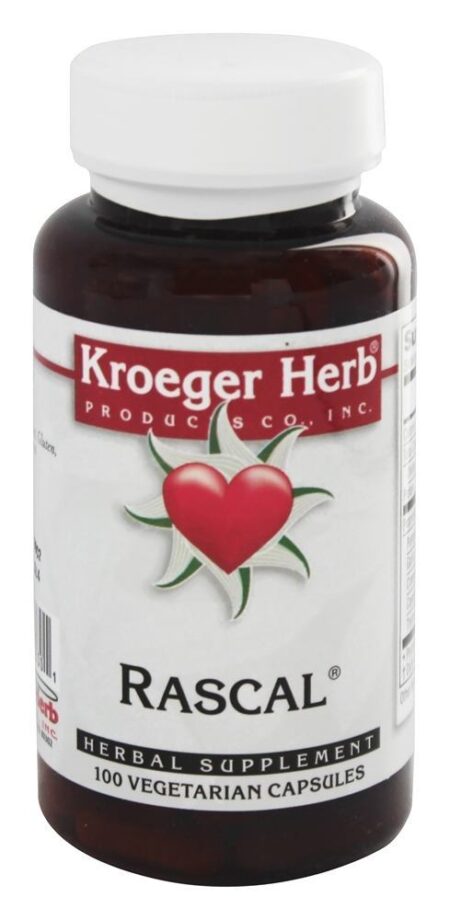 Combinações de ervas Rascal - Cápsulas 100 Kroeger Herbs