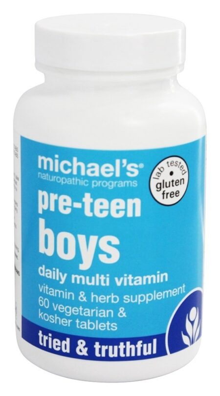 Multivitamínico Diário Para Meninos Pré-Adolescentes - 60 Comprimidos vegetarianos Michael's Naturopathic Programs