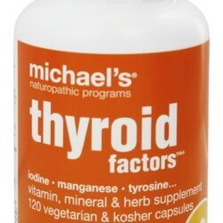 Fatores de Tireóide - Cápsulas vegetarianas 120 Michael's Naturopathic Programs
