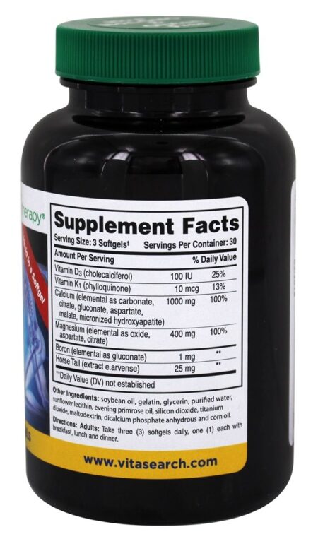 Cálcio Líquido 1000 mg com Magnésio 400 mg - 90 Softgels Phyto Therapy - Image 2