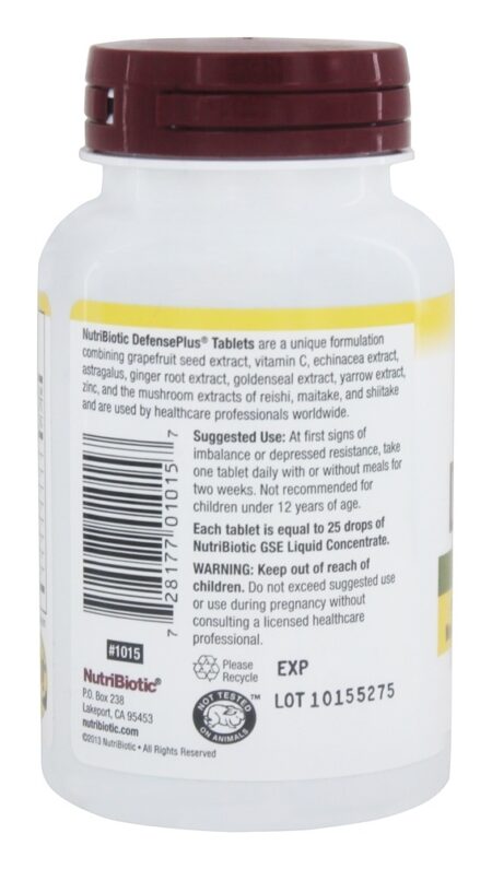 Defense Plus Potência Máxima 250 mg. - 90 Tablet (s) vegano (s) Nutribiotic - Image 3