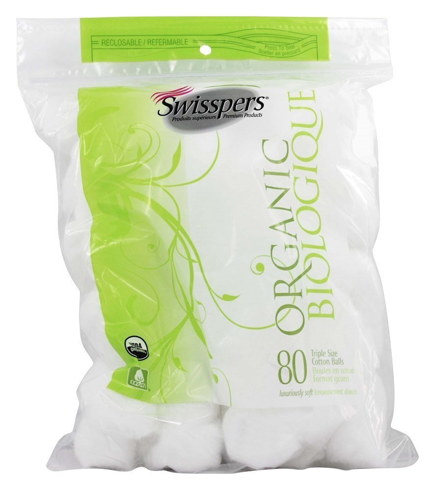 Bolas de Algodão Orgânico Swisspers - 80 Ball (s) Swisspers Premium Products