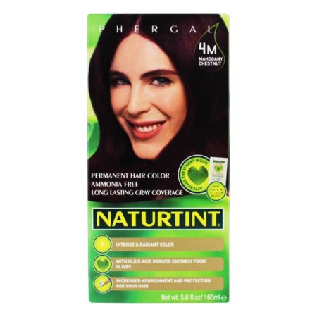 Cor Permanente para o Cabelo 4M Castanha Mogno - 5.6 fl. oz. Naturtint