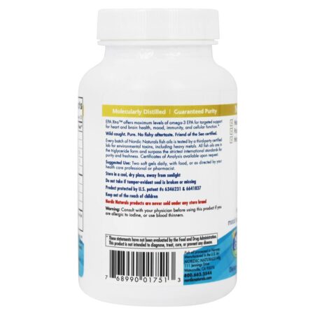 Limão da forma de triglicerídeo superior da EPA Xtra 1000 mg . - 60 Softgels Nordic Naturals - Image 3