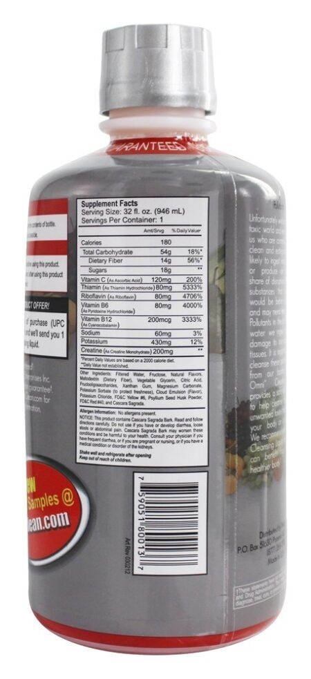 Omni Limpeza Líquido Extra Força Fruto Soco Sabor - 32 fl. oz. Purified Brand - Image 2