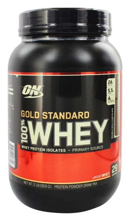 100% Whey Protein Isolado Gold Standard Sabor Chocolate Duplo - 2 lbs. Optimum Nutrition