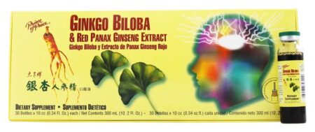 Ginkgo Biloba Vermelho Panax Ginseng Extrair - 30 Frasco (s) Prince of Peace