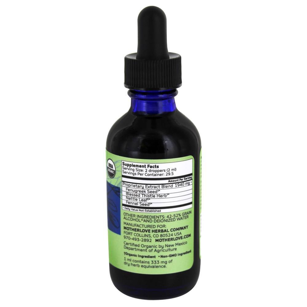 Mais leite mais tintura de apoio de lactação - 2 fl. oz. Motherlove - Imagem 2