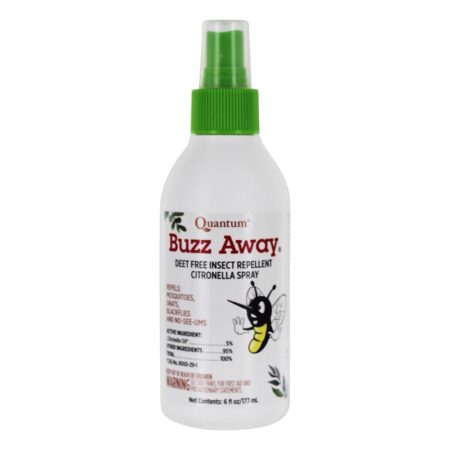 Buzz Away Deet Grátis Repelente De Insetos Citronela Spray - 6 fl. oz. Quantum Health