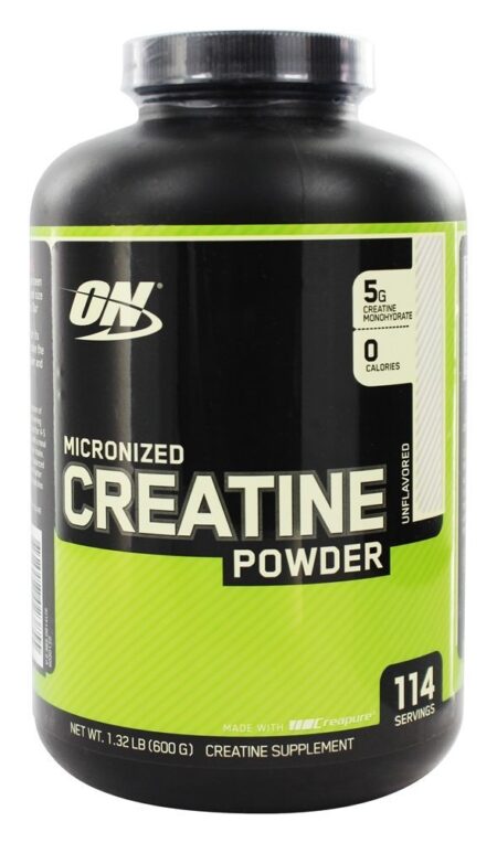 Creatina Micronizada em Pó Sem Sabor - 600 Gramas Optimum Nutrition