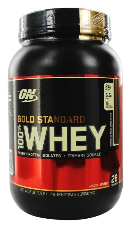 100% Whey Protein Isolado Gold Standard Sabor Chocolate ao Leite Extremo - 2 lbs. Optimum Nutrition