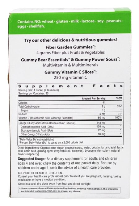 Gummy Omegalicious Omega - 3 Fórmula Framboesa Sour - 30 Pacotes (s) Rainbow Light - Image 2