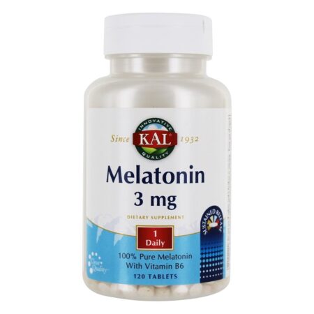 Liberação sustentada de melatonina 3 mg. - 120 Tablets Kal