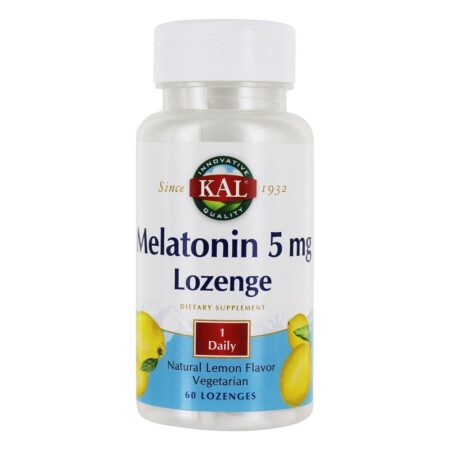 Pastilhas de Melatonina Sabor Natural de Limão 5 mg. - 60 Pastilhas Kal