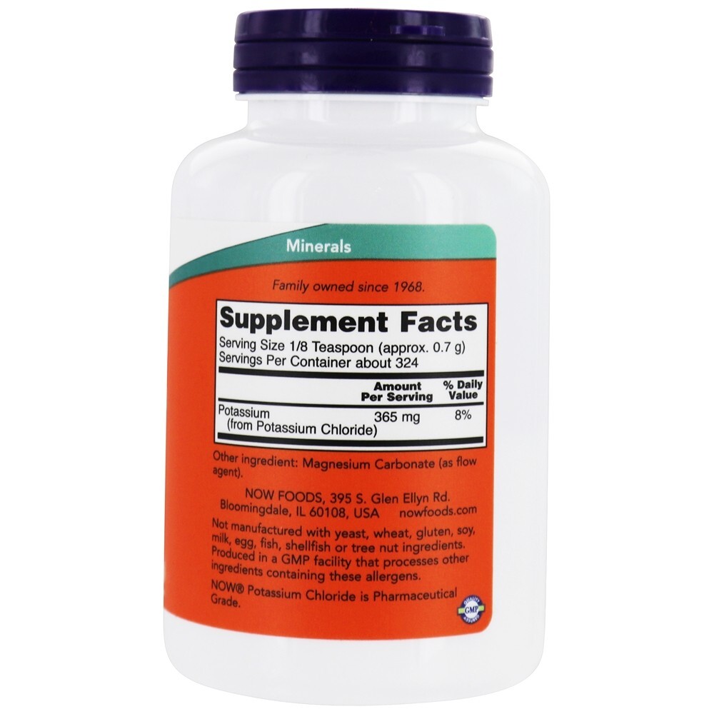 Cloreto De Potássio Em Pó - 8 oz. NOW Foods - Imagem 2