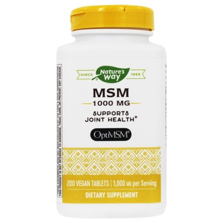 MSM 1000 mg. - 200 Tablet (s) vegano (s) Nature's Way