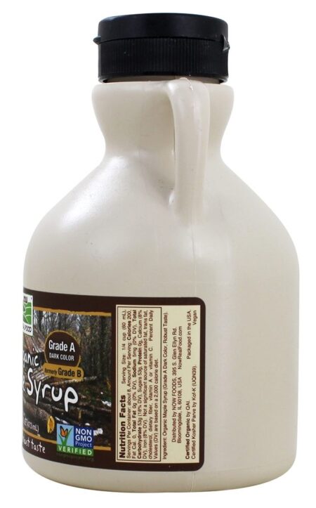 Xarope de bordo orgânico grau um escuro - 16 fl. oz. NOW Foods - Image 2