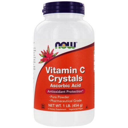 Cristais de vitamina C em pó - 1 lb. NOW Foods