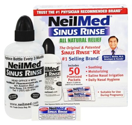 Enxaguar sinusite todos os naturais alívio kit - Pacotes NeilMed Pharmaceuticals misturados 50 NeilMed Pharmaceuticals