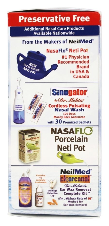 Sinus enxaguar todo alívio natural - Pacotes NeilMed Pharmaceuticals misturados 100 NeilMed Pharmaceuticals - Image 3