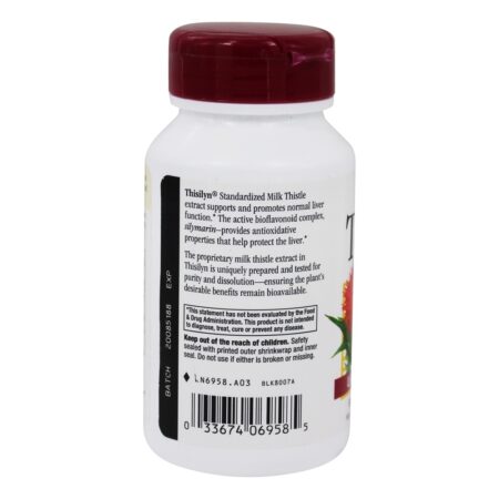 Extrato de cardo de leite padronizado thisilyn - Cápsulas vegetarianas 100 Nature's Way - Imagem 3