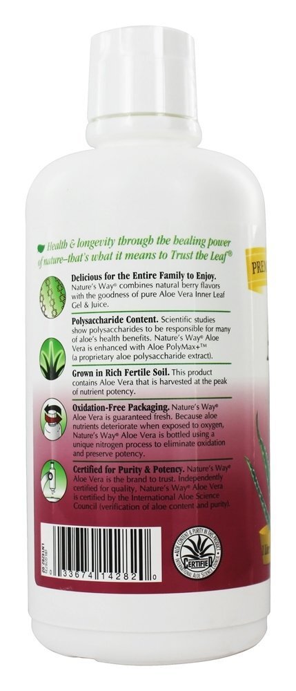 Gel de Aloe Vera e Baga de Suco - 1 litro Nature's Way - Imagem 3