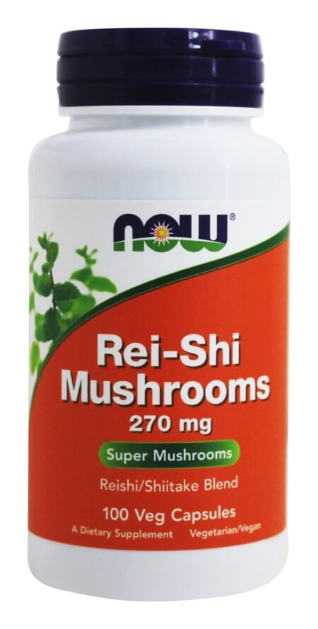 Reishi Cogumelos Super Cogumelos Reishi Shiitake Misturar 270 mg. - Cápsulas 100 NOW Foods