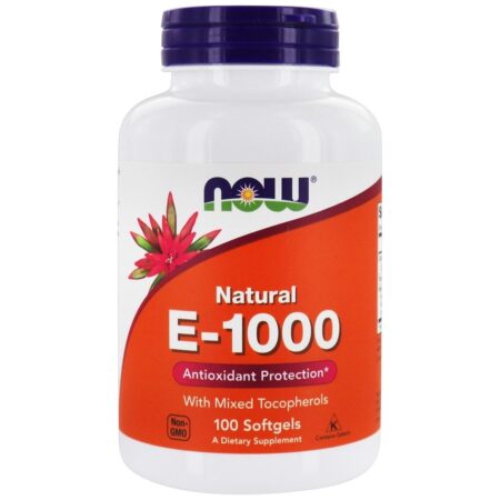 Vitamina E 1000 UI - 100 Softgels NOW Foods