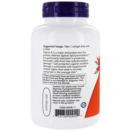 Vitamina E 1000 UI - 100 Softgels NOW Foods - Image 3