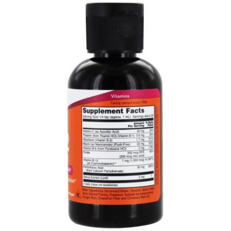 Líquido complexo de vitamina B-12 - 2 fl. oz. NOW Foods - Image 2