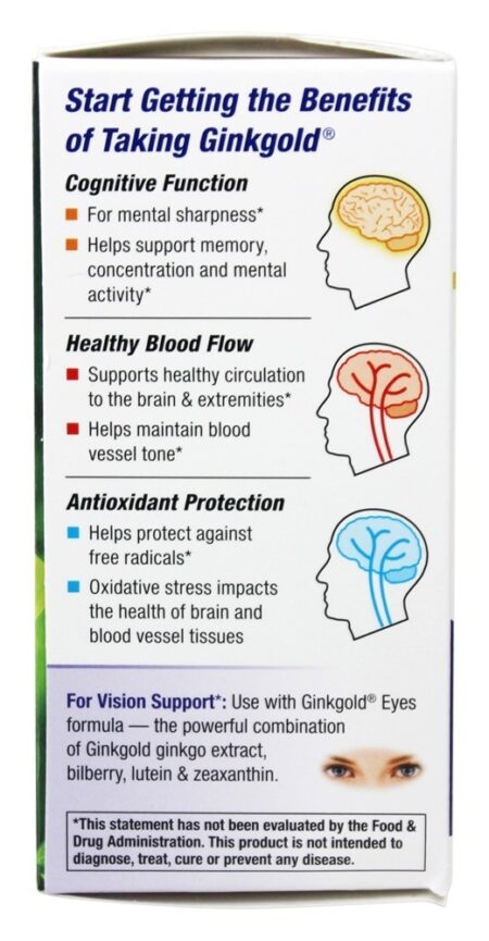 Ginkgold Max 120 mg. - 60 Tablets Nature's Way - Image 3