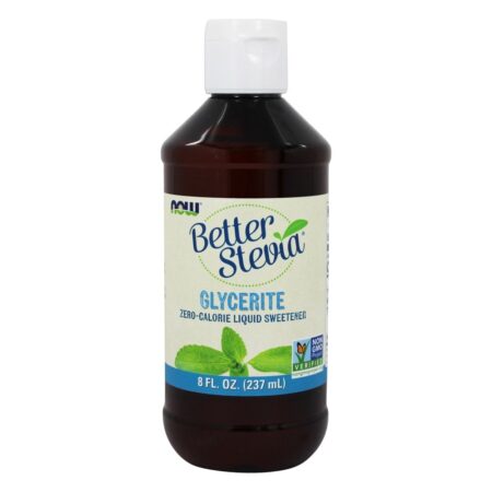 Adoçante líquido BetterStevia Glycerite para panificação - 8 fl. oz. NOW Foods